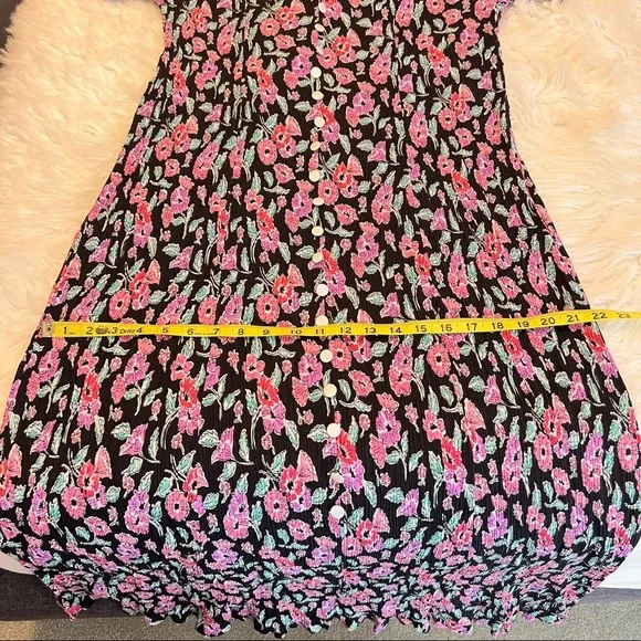 Vintage Fashion Bug Long Floral Dress with Corset Tie Back Size 22/24 cottage - Picture 12 of 15